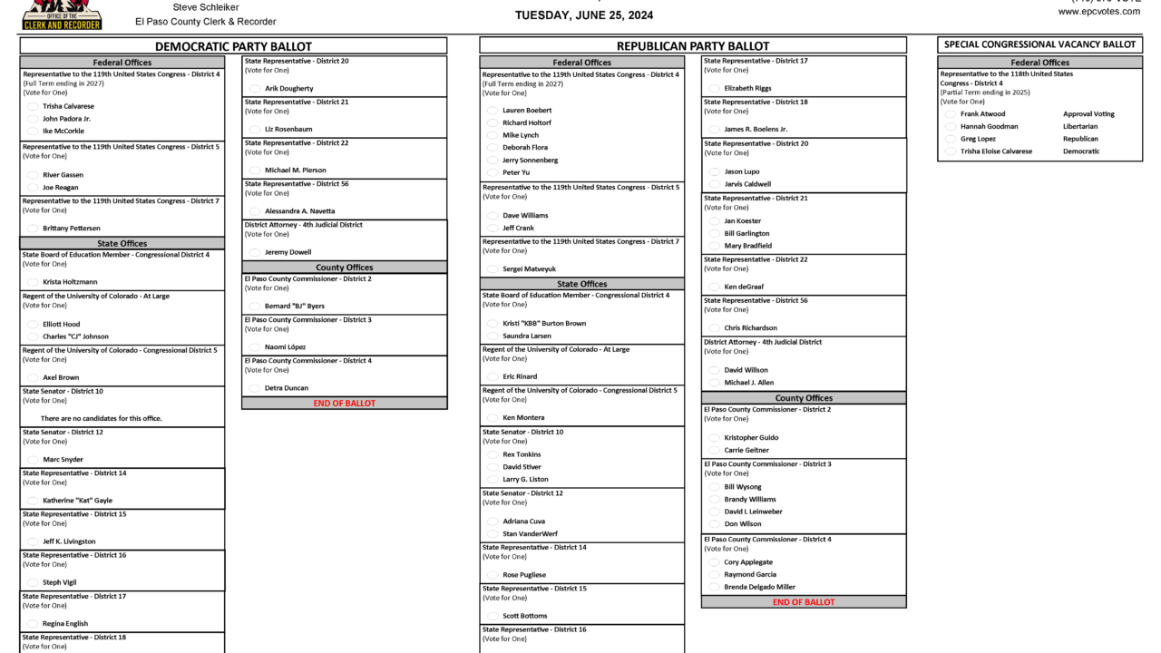 Track Your Ballot for the June 25th Primary in El Paso County